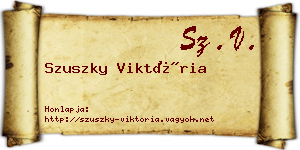 Szuszky Viktória névjegykártya