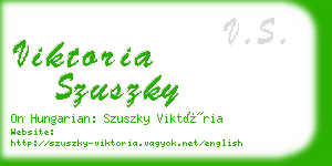 viktoria szuszky business card